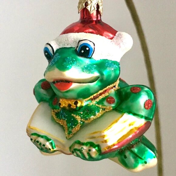 ✨ NEW Authentic Christopher Radko Disney Gospel Prince FROG Blown Glass Ornament - Picture 2 of 6